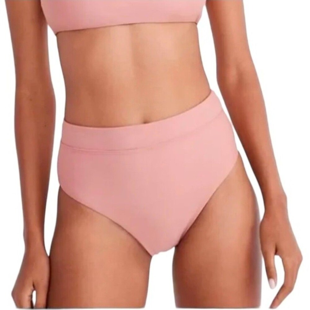 Madewell Second Wave High Waist Bikini Bottom mauve medium